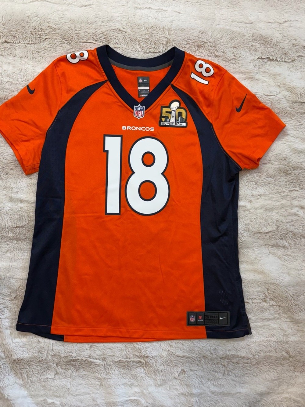 NFL Denver Broncos Peyton Manning women’s XL #18  Jersey authentic Nike